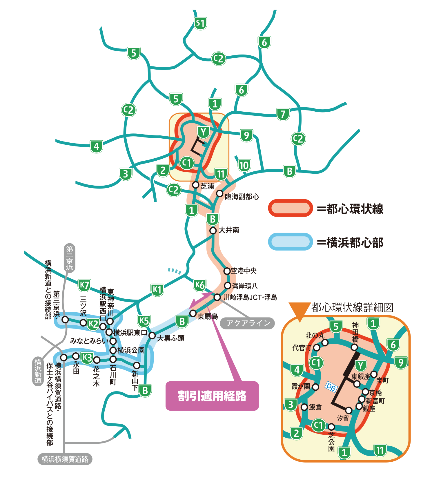 都心流入・湾岸線誘導割引