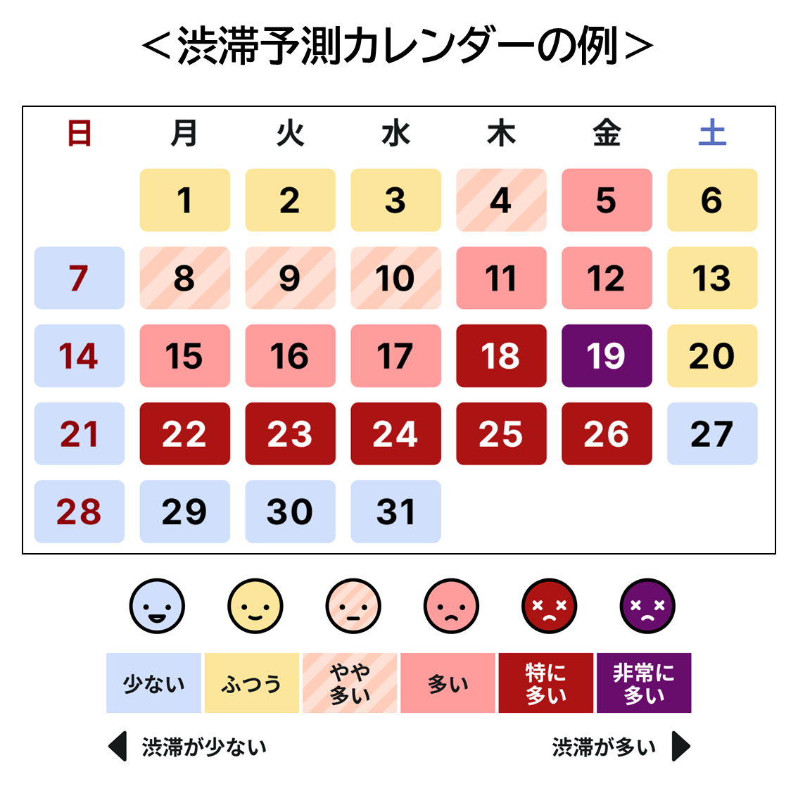 交通集中03 渋滞予測カレンダー