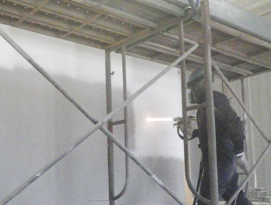 Al-Mg Metal Thermal Spraying in Process