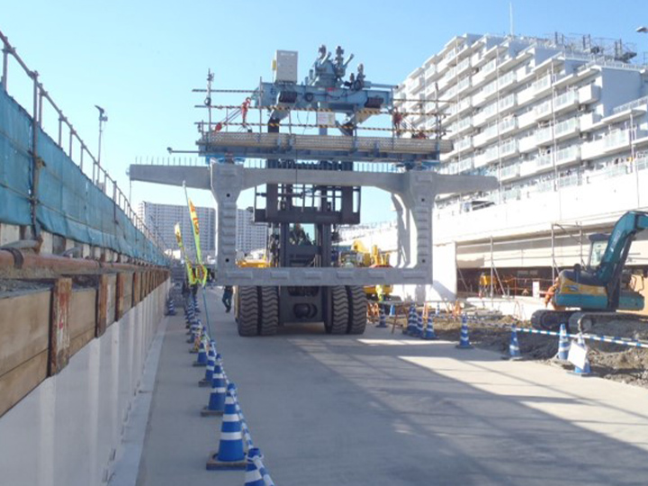 プレキャストボックス架設状況