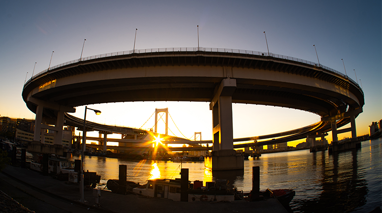 芝浦ループ橋朝焼けイメージ画像