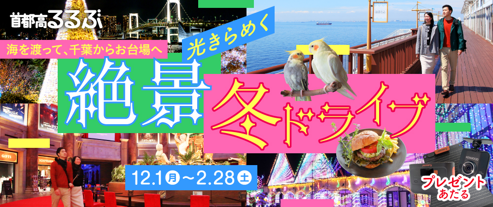 光きらめく絶景冬ドライブ