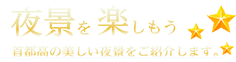 夜景を楽しもう 首都高の美しい夜景をご紹介します。