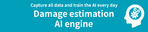 Capture all data and train the AI every day Damage estimation AI engine